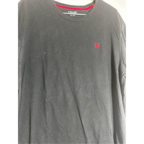 Chaps Men’s Black T-shirt Embroidered Logo Size XXL - Picture 2 of 9